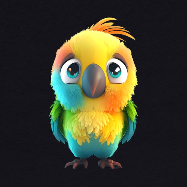 Parrot Cute Adorable Humorous Illustration by Cubebox